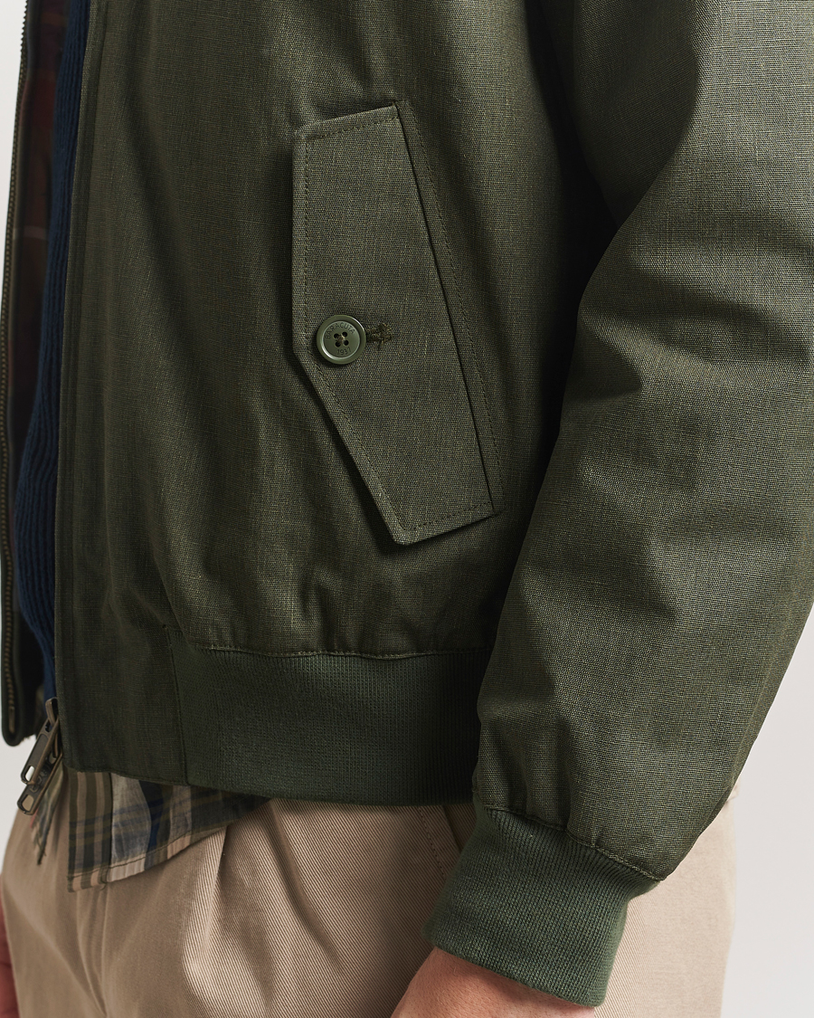 Mies | Takit | Baracuta | Tent Cloth Coated Cotton/Linen G9 Jacket Green