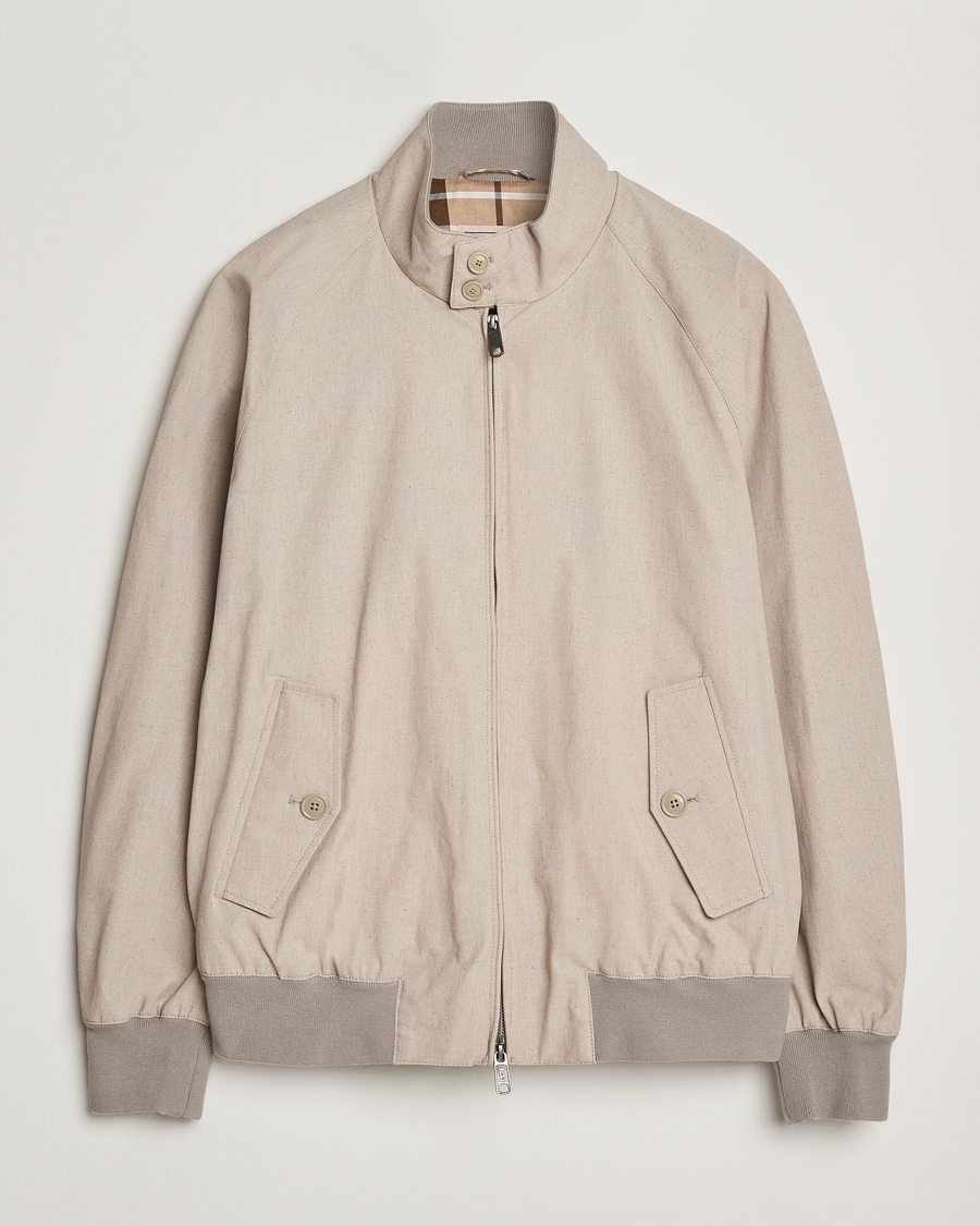 Mies | Takit | Baracuta | Tent Cloth Coated Cotton/Linen G9 Jacket Beige