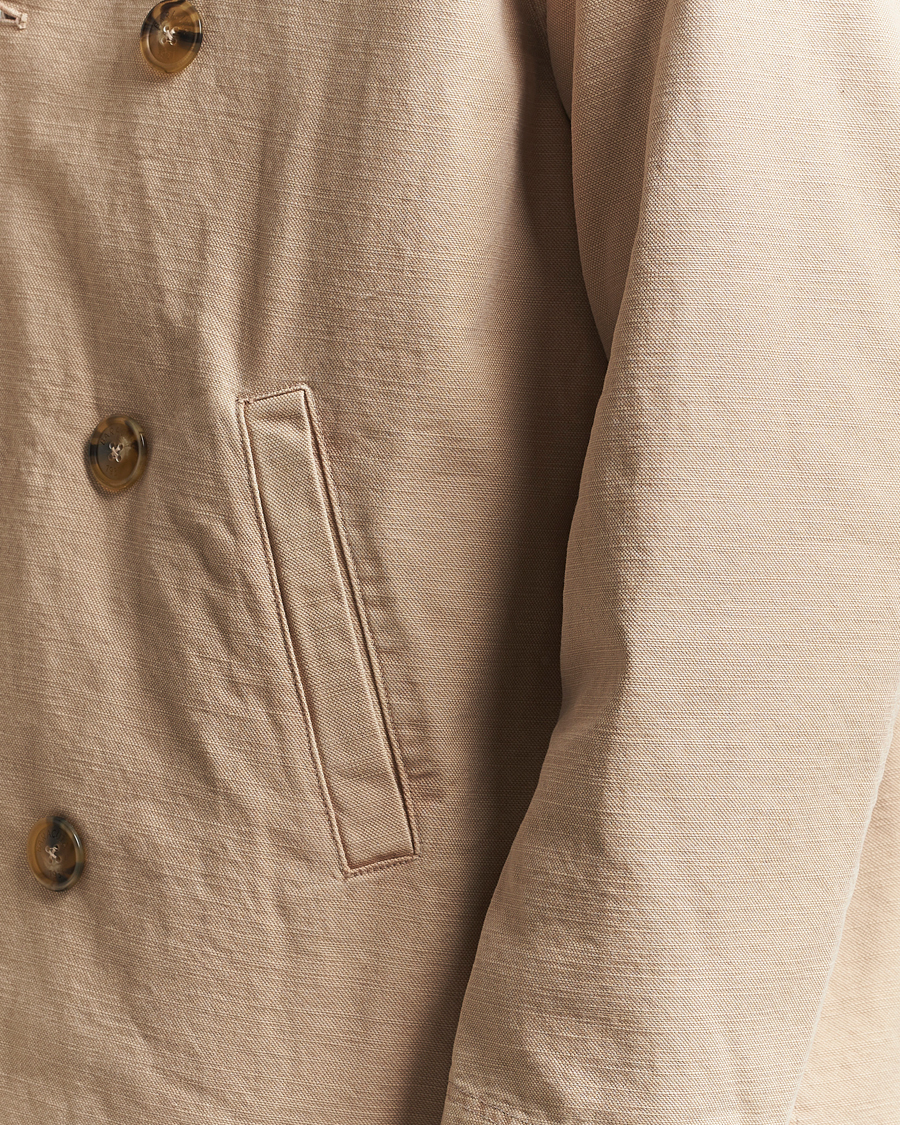 Mies | Takit | Baracuta | Garment Dyed Canvas Peacoat British Khaki