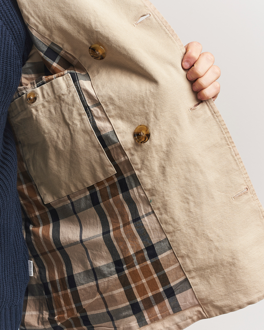 Mies | Takit | Baracuta | Garment Dyed Canvas Peacoat British Khaki