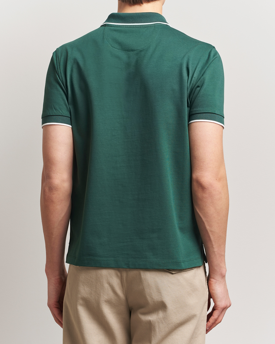 Mies | Pikeet | Baracuta | Short Sleeve Cotton Jersey Polo Racing Green