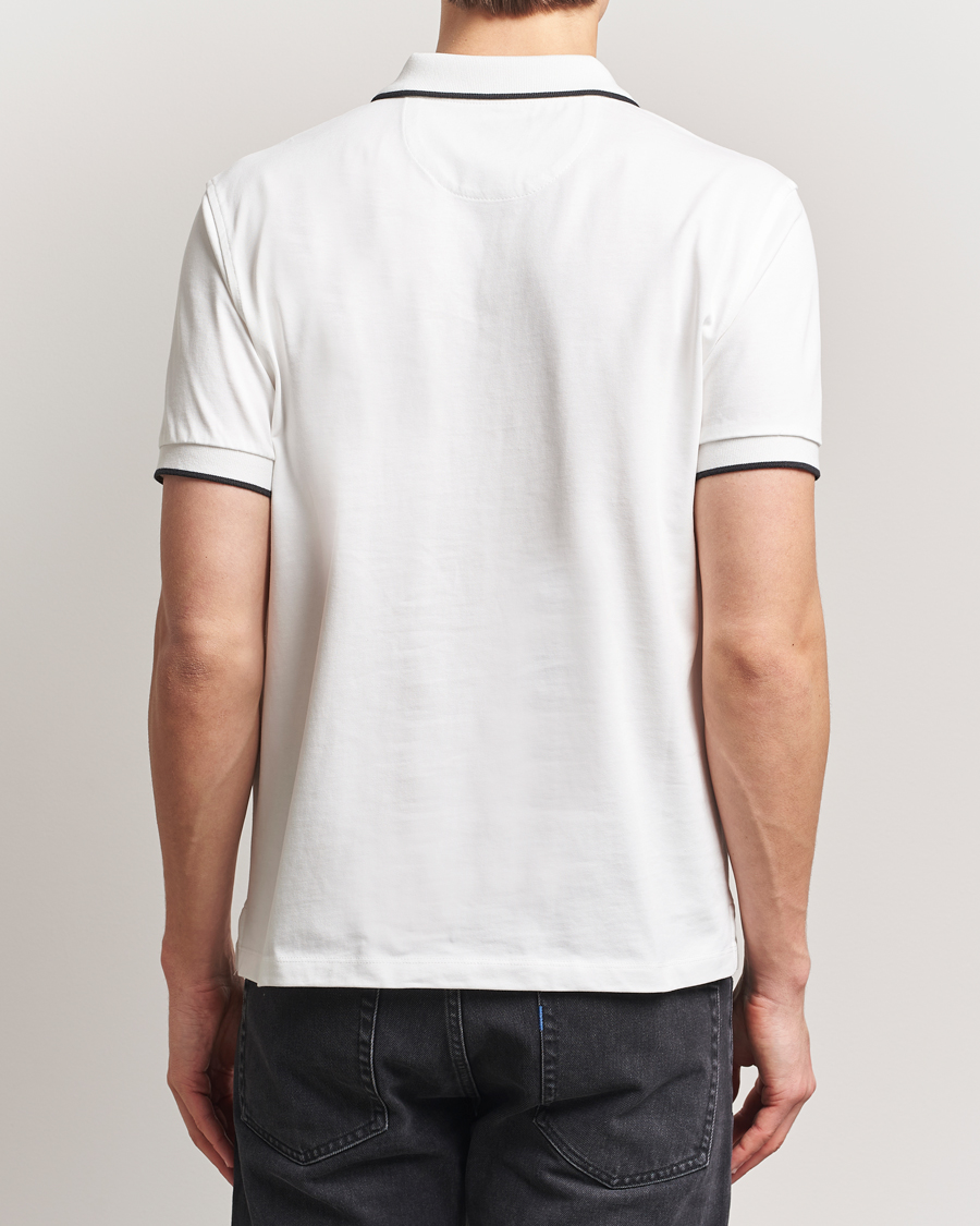 Mies | Pikeet | Baracuta | Short Sleeve Cotton Jersey Polo Ivory