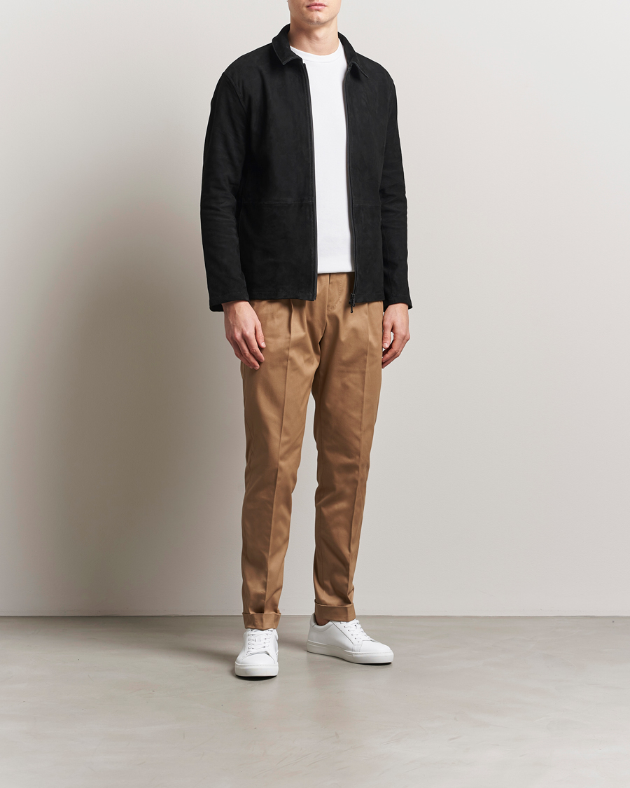 Mies | Housut | Tiger of Sweden | Tenuta Pleated Cotton Trousers Beige