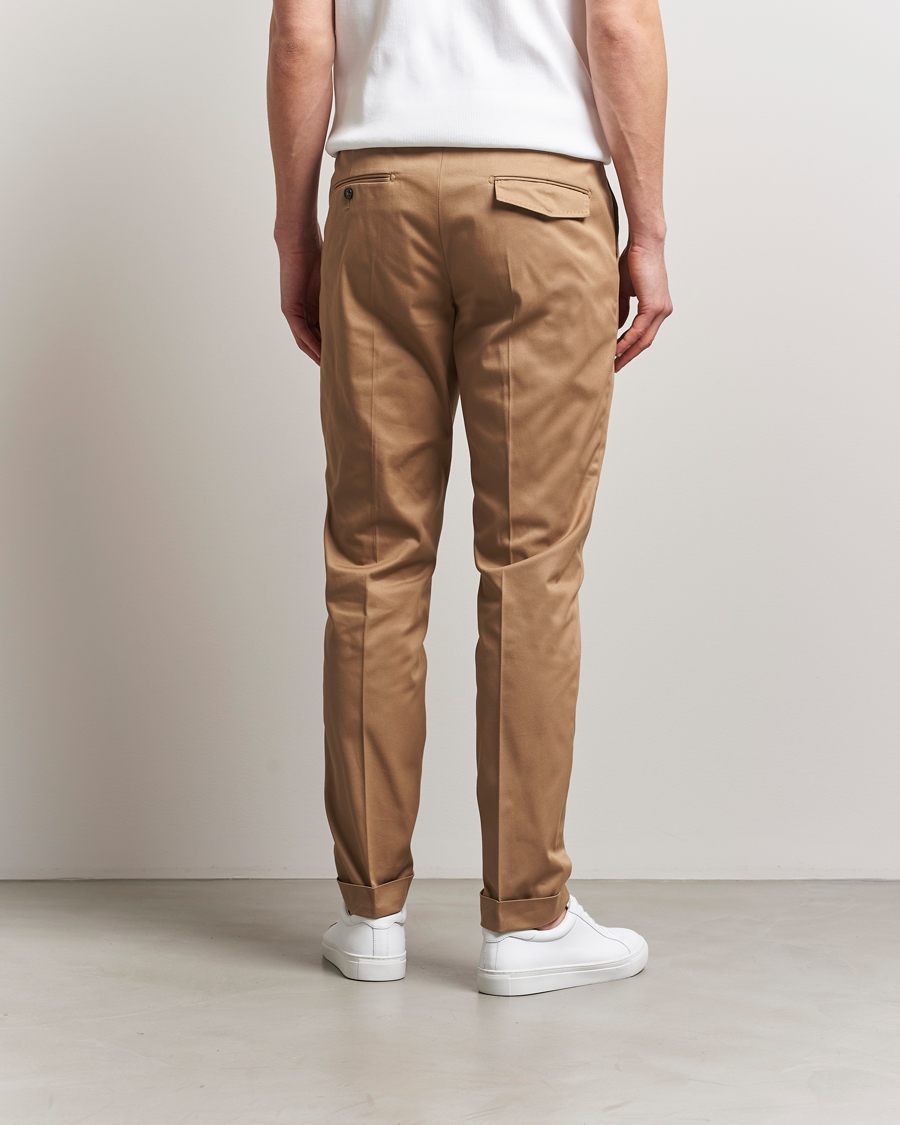 Mies | Housut | Tiger of Sweden | Tenuta Pleated Cotton Trousers Beige