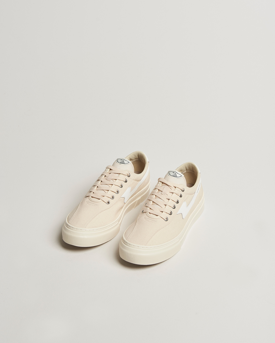 Mies | Tennarit | Stepney Workers Club | Dellow S-Strike Cupsole Canvas Sneaker Ecru/White
