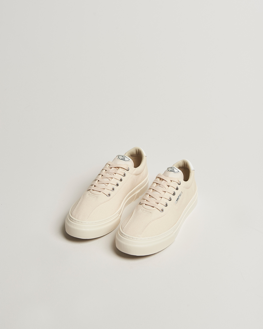 Mies | Tennarit | Stepney Workers Club | Dellow 02 Cupsole Canvas Sneaker Ecru Raw