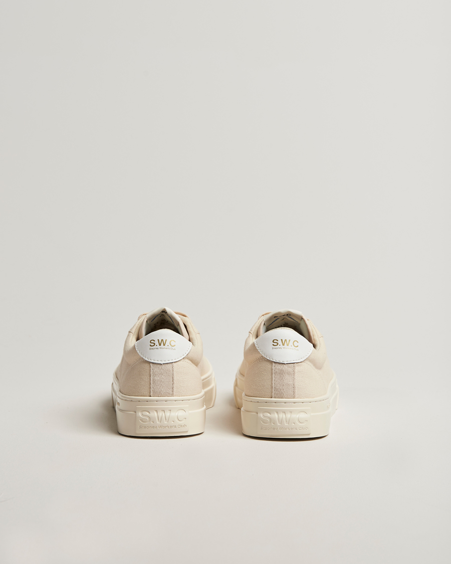 Mies | Tennarit | Stepney Workers Club | Dellow 02 Cupsole Canvas Sneaker Ecru Raw