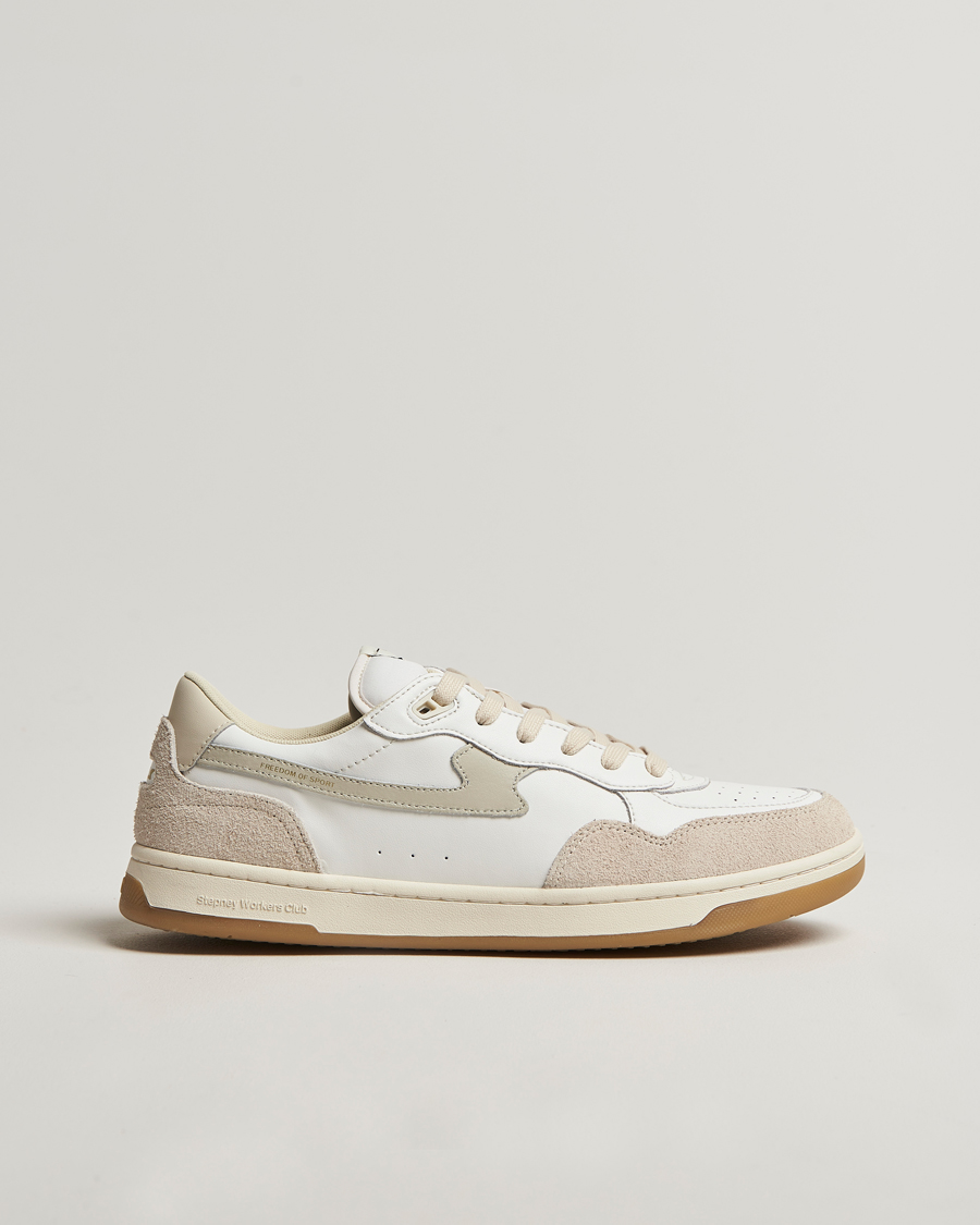 Mies | Stepney Workers Club Pro Cup 01 S-Strike Leather Sneaker Spring White | Stepney Workers Club | Pro Cup 01 S-Strike Leather Sneaker Spring White