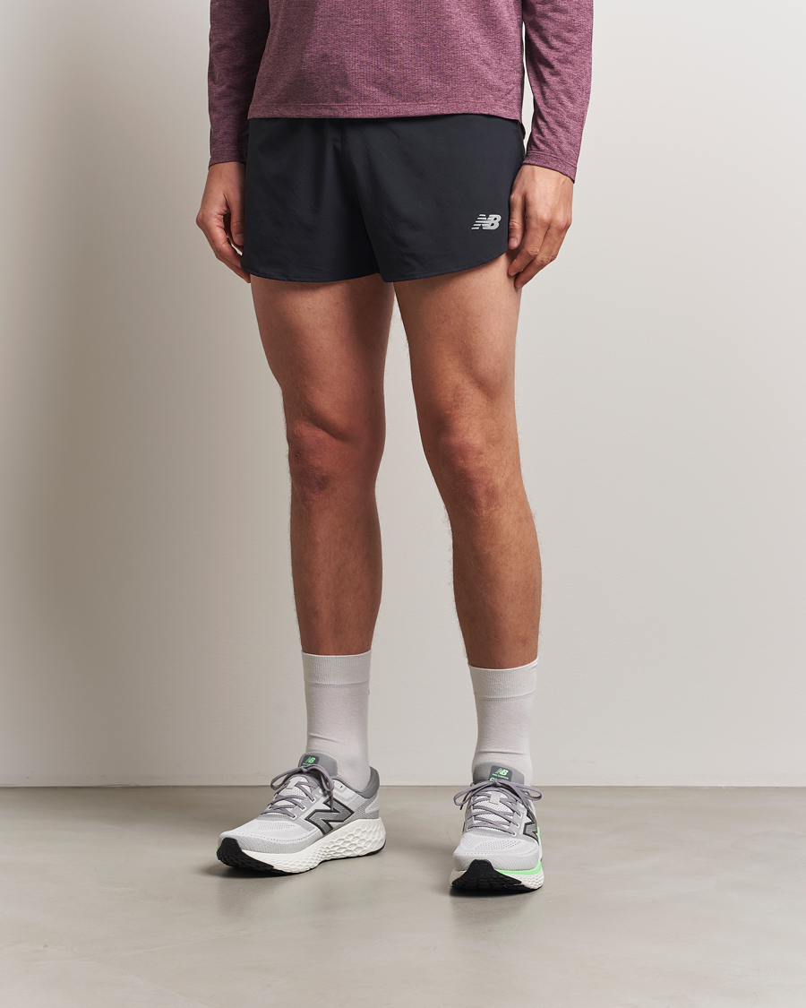 Mies | Shortsit | New Balance Running | Split Shorts Black
