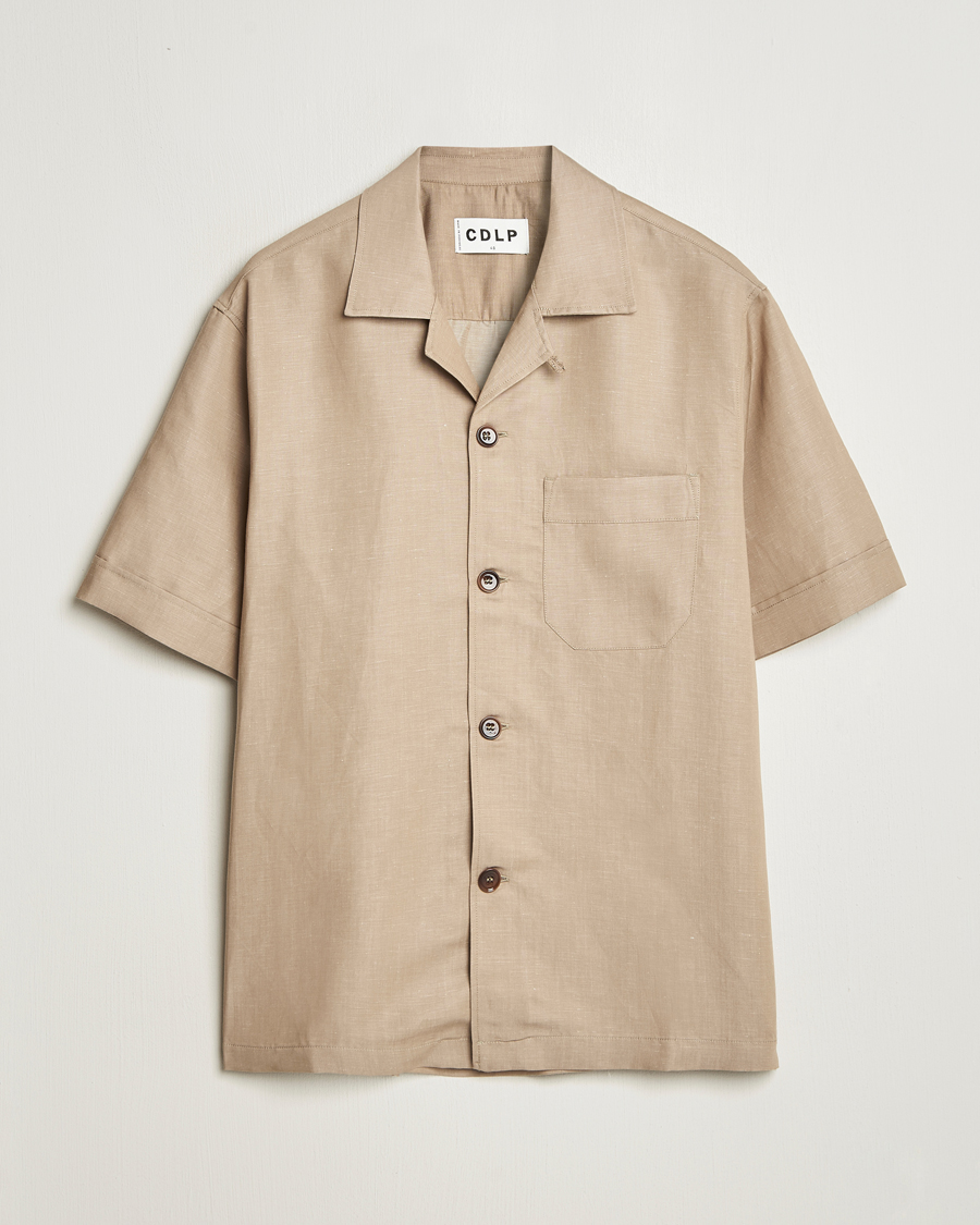 Mies | Kauluspaidat | CDLP | Camp Collar Shirt Hazel Beige