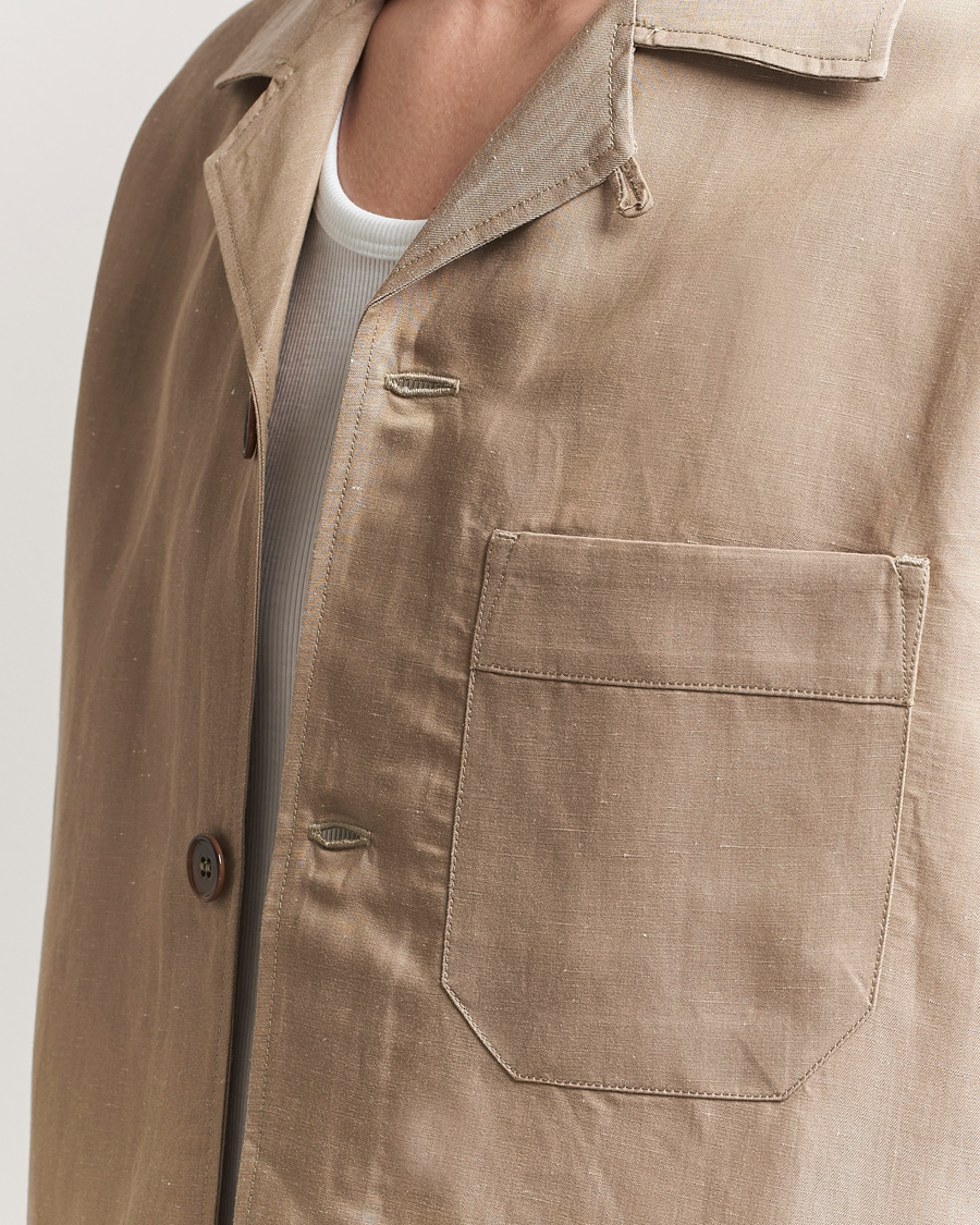 Mies | Kauluspaidat | CDLP | Camp Collar Shirt Hazel Beige