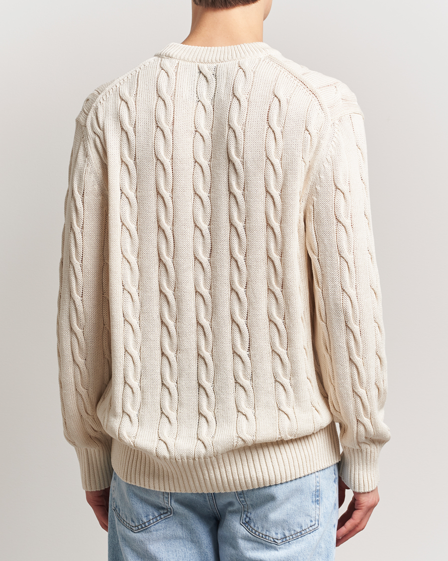 Mies | Puserot | GANT 240 Mulberry Street | Cable Crew Neck Sweater Cream
