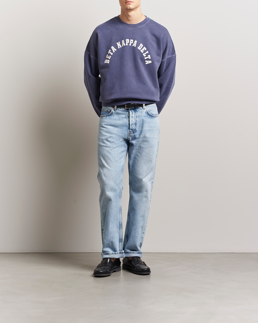 Mies | Puserot | GANT 240 Mulberry Street | Graphic Crew Neck Sweatshirt Dusty Blue Sea