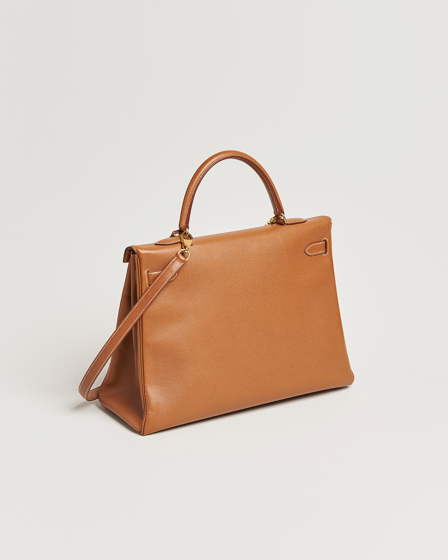 Mies | Hermès Pre-Owned Kelly 35 Courchevel Handbag Gold | Hermès Pre-Owned | Kelly 35 Courchevel Handbag Gold