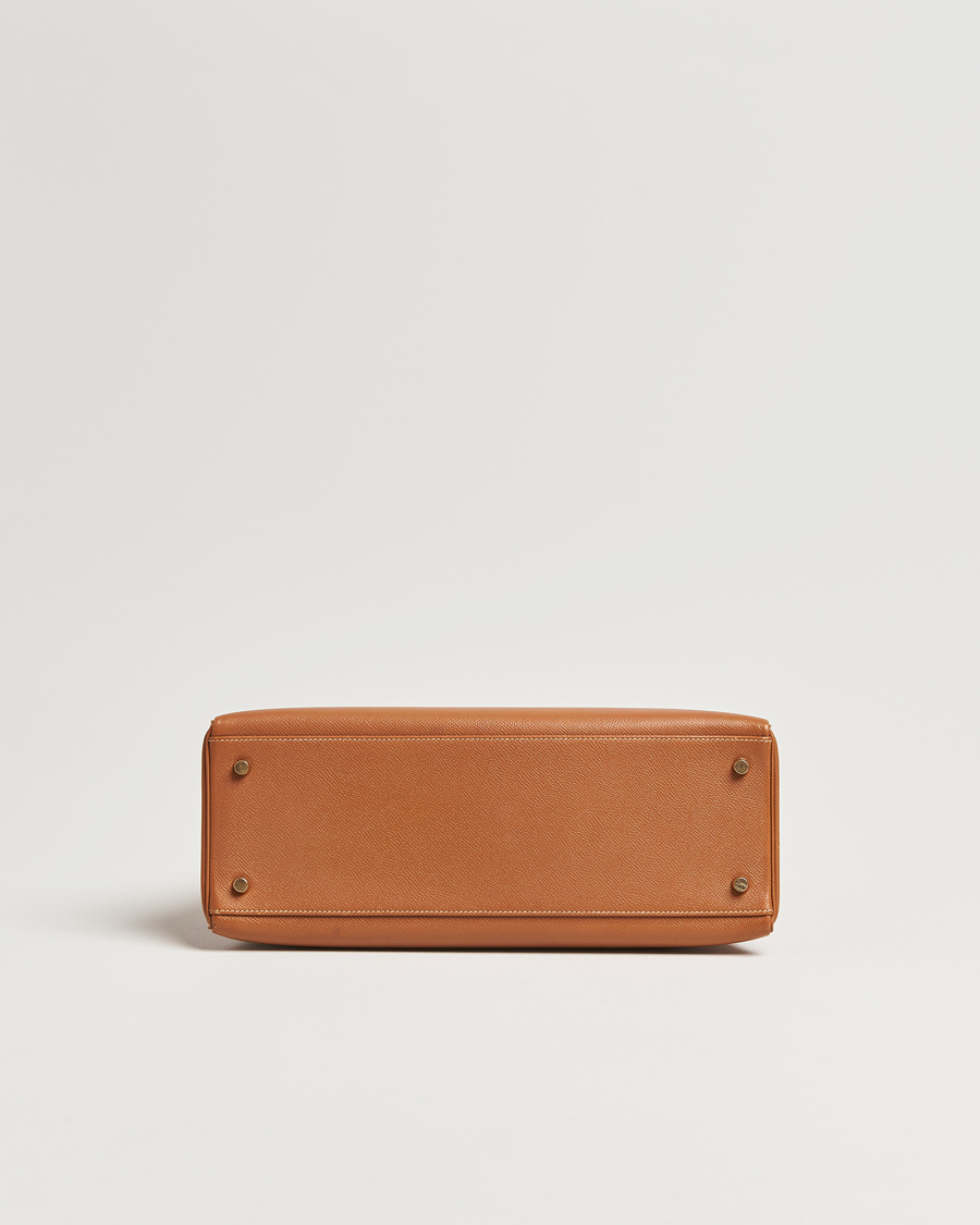 Mies | Hermès Pre-Owned Kelly 35 Courchevel Handbag Gold | Hermès Pre-Owned | Kelly 35 Courchevel Handbag Gold