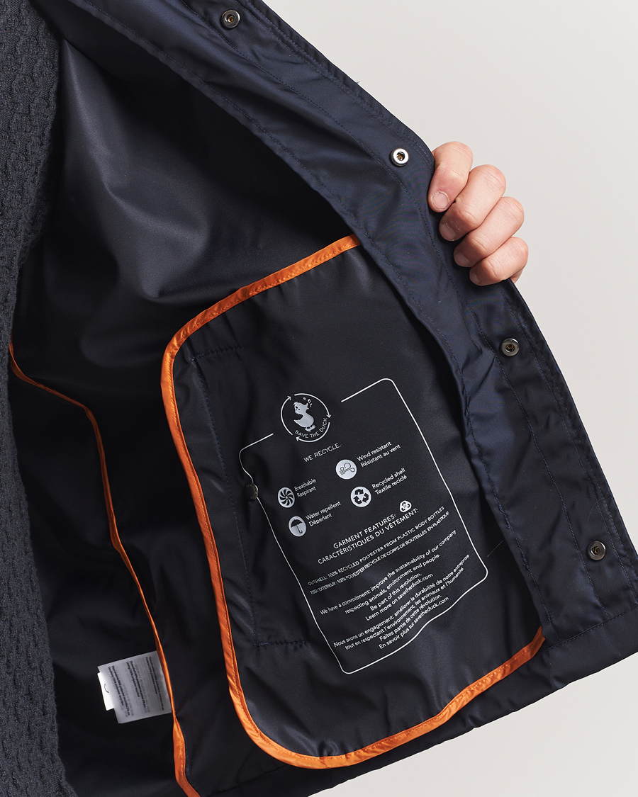 Mies | Takit | Save The Duck | Prince Wind/Water Resistant Coach Jacket Blue Black