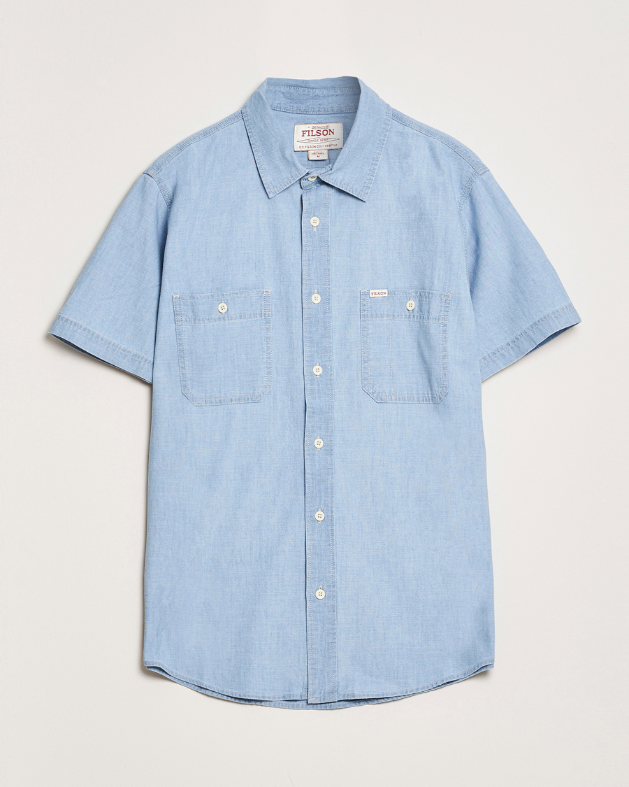 Mies | Kauluspaidat | Filson | Short Sleeve Chambray Shirt Light Indigo