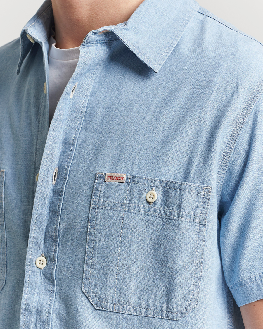 Mies | Kauluspaidat | Filson | Short Sleeve Chambray Shirt Light Indigo