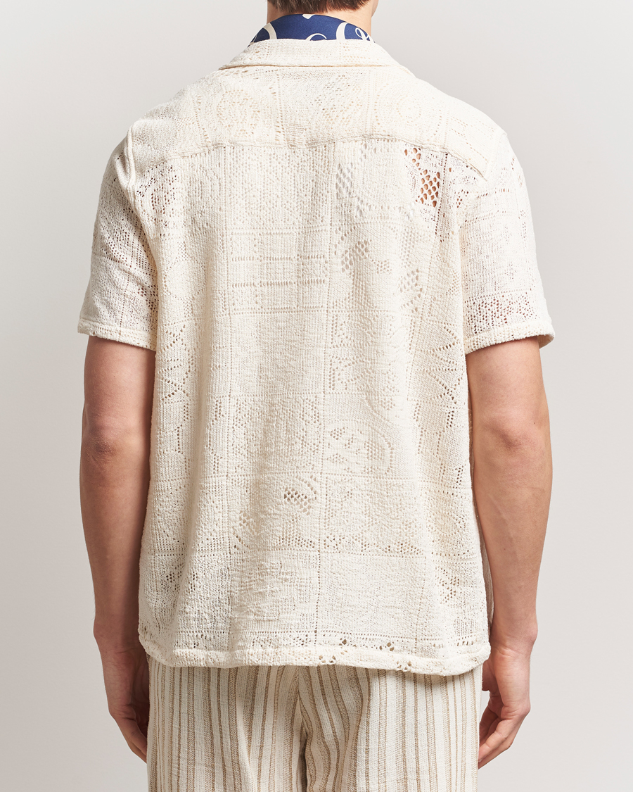Mies | Kauluspaidat | LES DEUX | Hector Lace Short Sleeve Shirt White