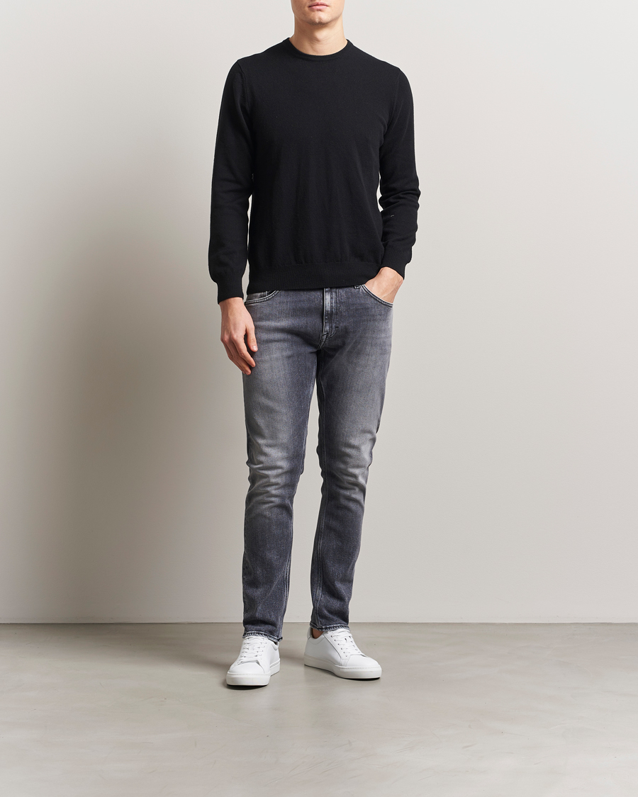 Mies | Farkut | Tiger of Sweden | Pistolero Stretch Cotton Jeans Washed Black