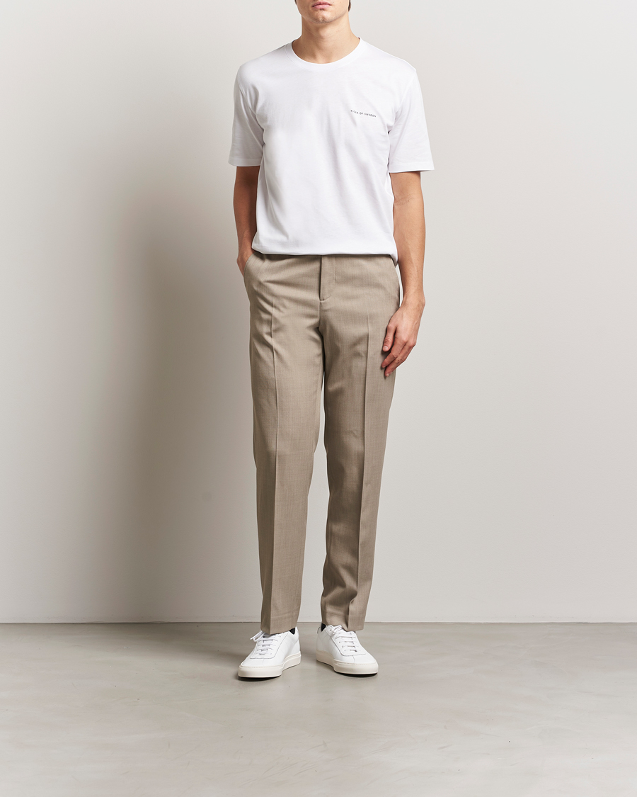 Mies | T-paidat | Tiger of Sweden | Pro Cotton Logo T-Shirt Pure White