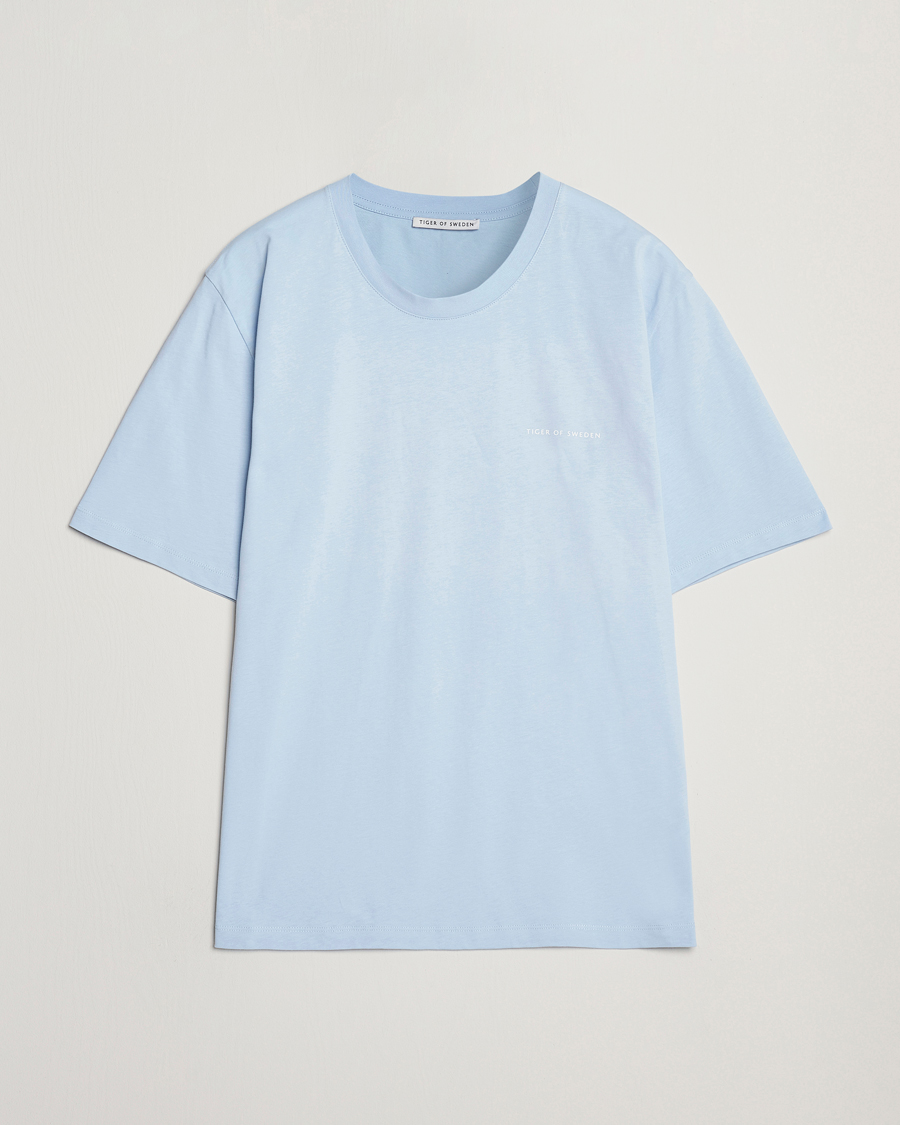 Mies | T-paidat | Tiger of Sweden | Pro Cotton Logo T-Shirt Light Blue