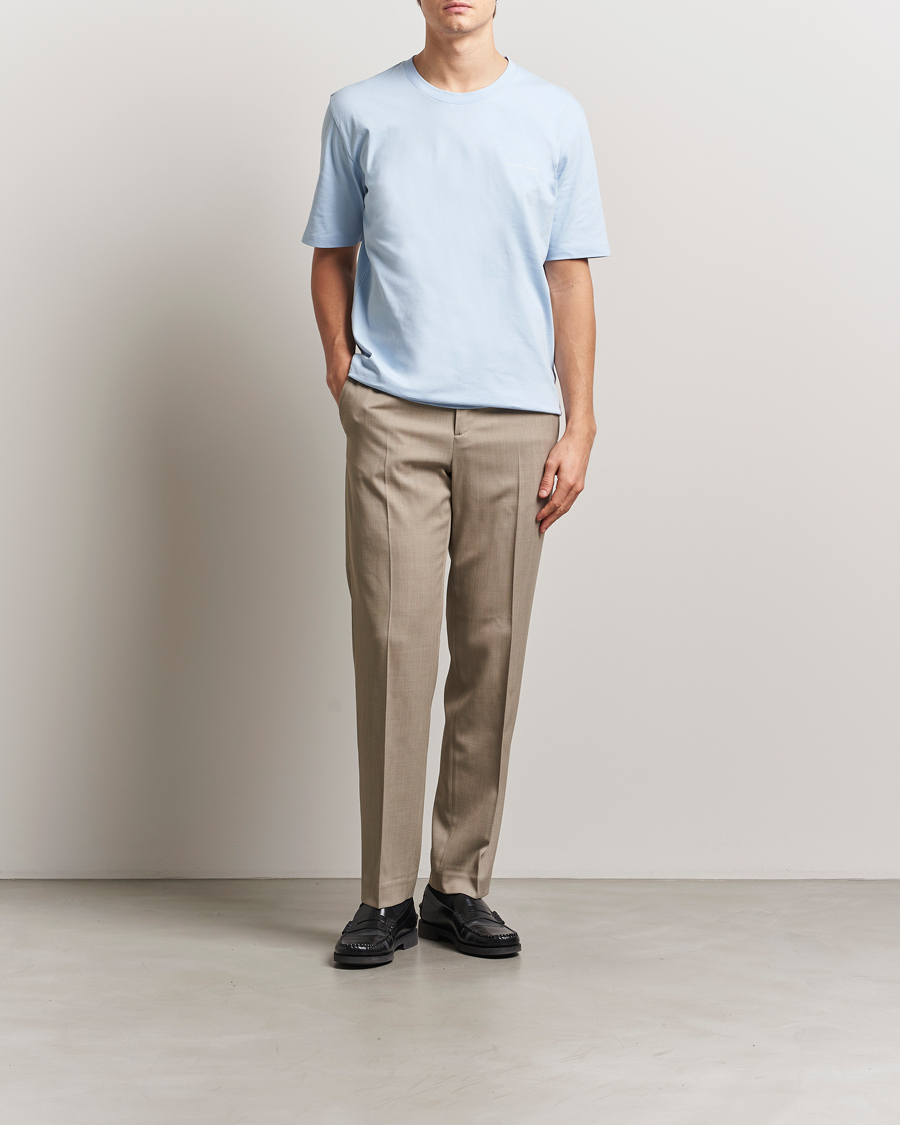 Mies | T-paidat | Tiger of Sweden | Pro Cotton Logo T-Shirt Light Blue