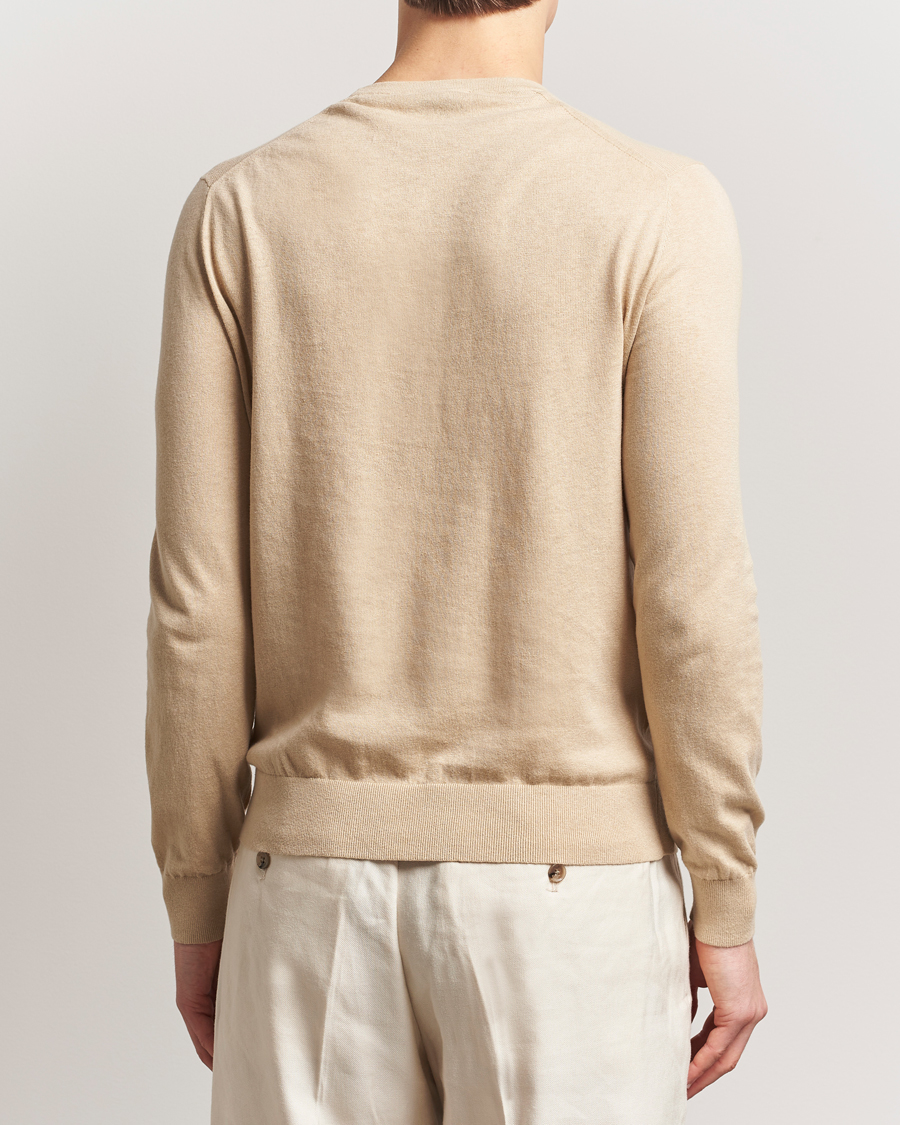 Mies | Puserot | Tiger of Sweden | Connor Linen/Cotton Sweater Practical Beige