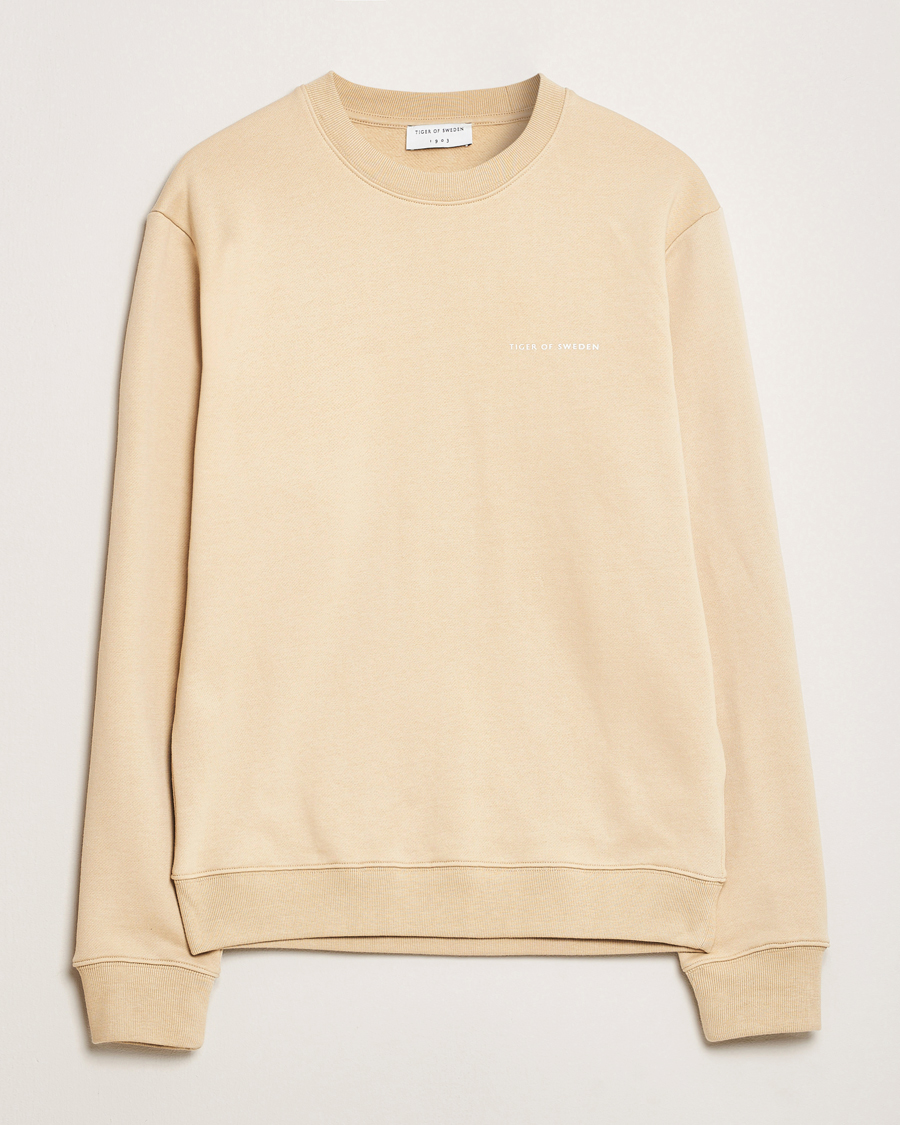 Mies | Puserot | Tiger of Sweden | Emerson Crew Neck Sweatshirt Practical Beige
