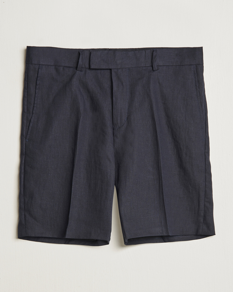 Mies | Shortsit | Tiger of Sweden | Thiago Linen Shorts Midnight Blue