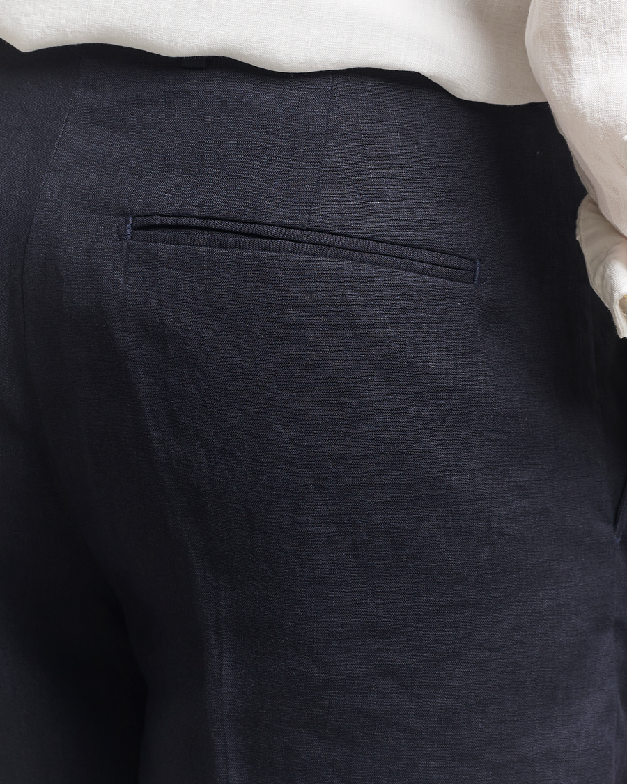 Mies | Shortsit | Tiger of Sweden | Thiago Linen Shorts Midnight Blue