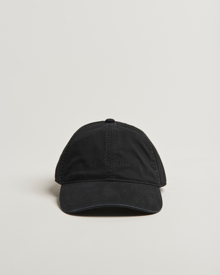 Mies | Tiger of Sweden Hent Washed Logo Cap Black | Tiger of Sweden | Hent Washed Logo Cap Black