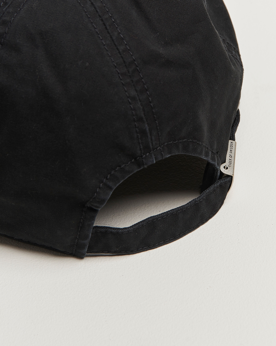 Mies | Tiger of Sweden Hent Washed Logo Cap Black | Tiger of Sweden | Hent Washed Logo Cap Black