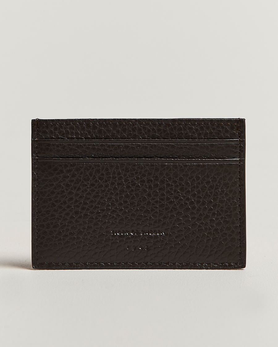 Mies | Tiger of Sweden Wharf Leather Card Holder Dark Brown | Tiger of Sweden | Wharf Leather Card Holder Dark Brown