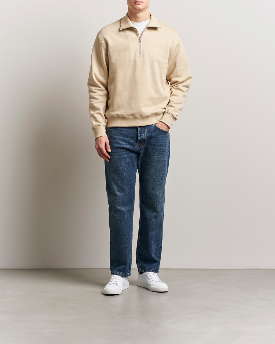 Mies | Puserot | Tiger of Sweden | Marlon Half Zip Sweatshirt Practical Beige
