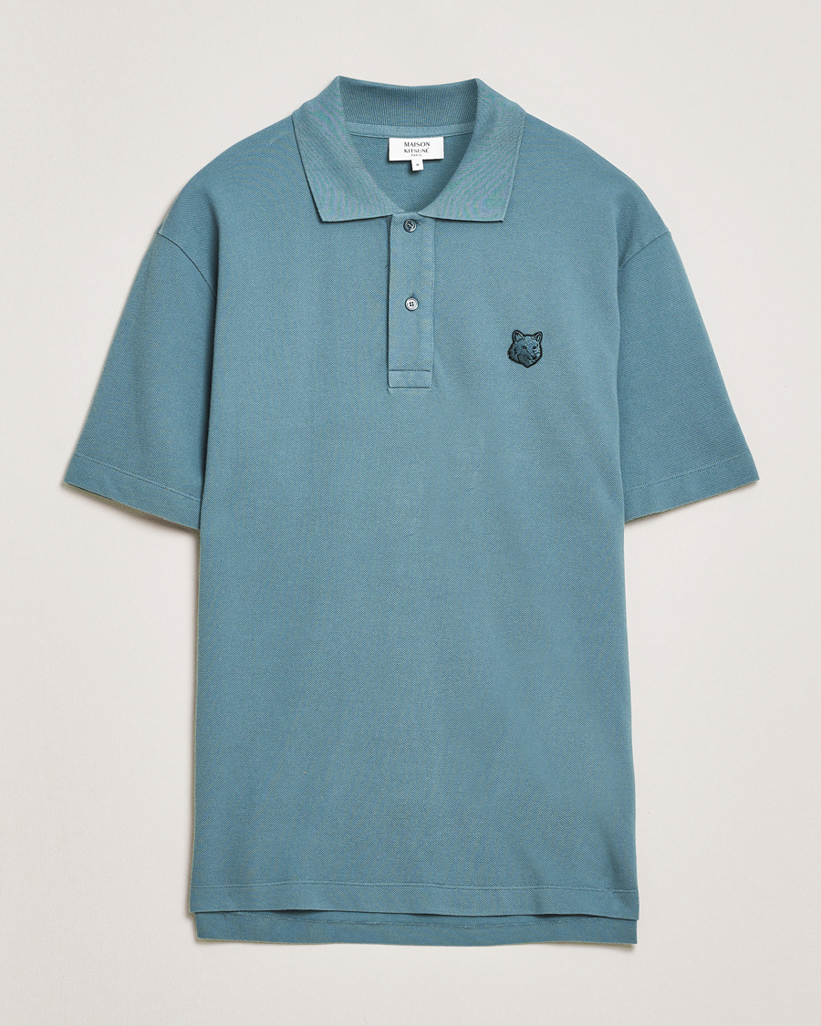 Mies | Pikeet | Maison Kitsuné | Tonal Fox Head Polo Seine Blue