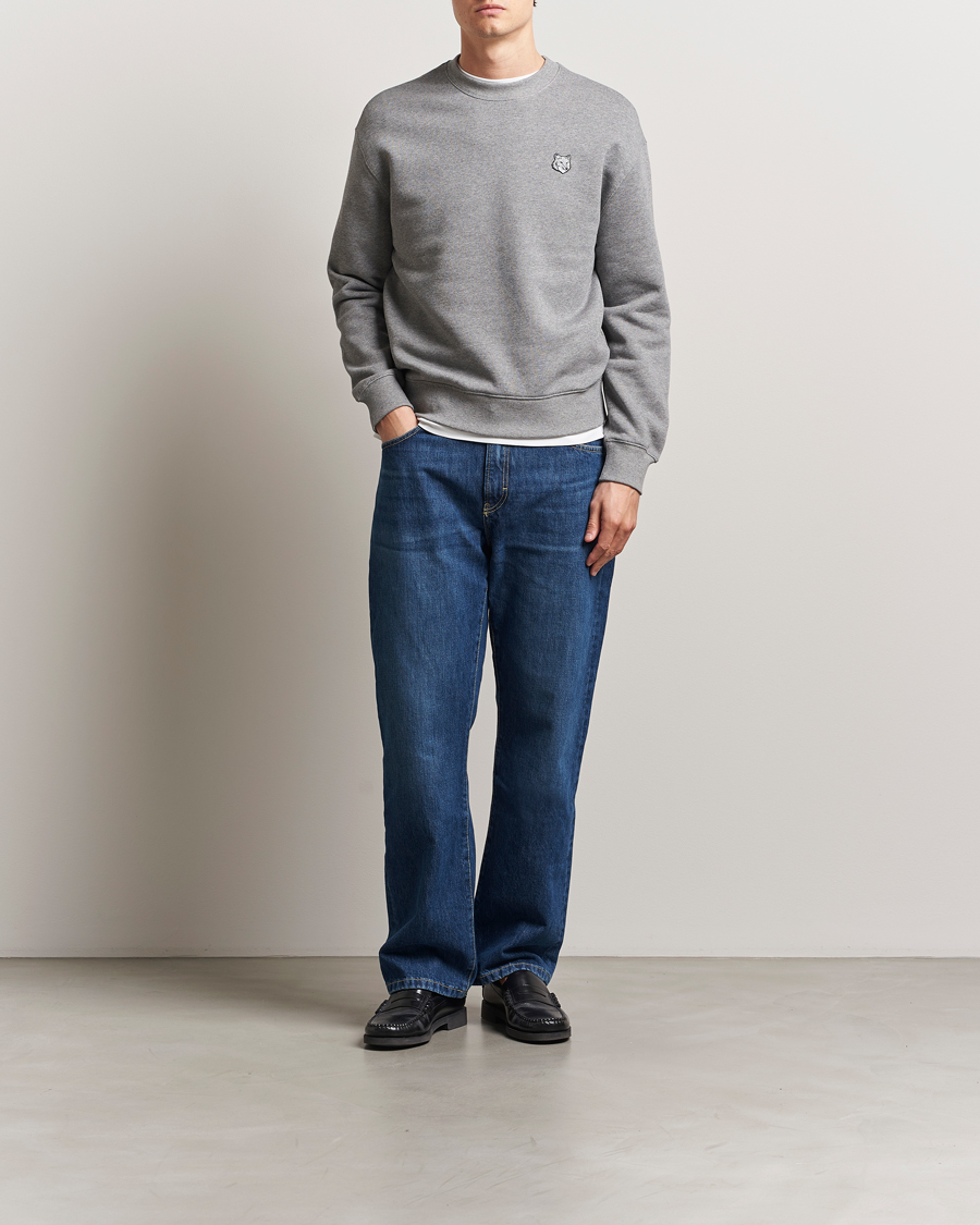 Mies | Puserot | Maison Kitsuné | Tonal Fox Head Sweatshirt Medium Grey Melange