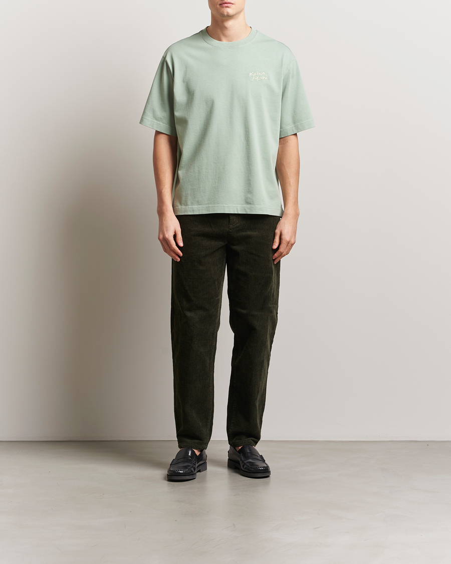 Mies | T-paidat | Maison Kitsuné | Handwriting Embroidery T-Shirt Vert De Gris