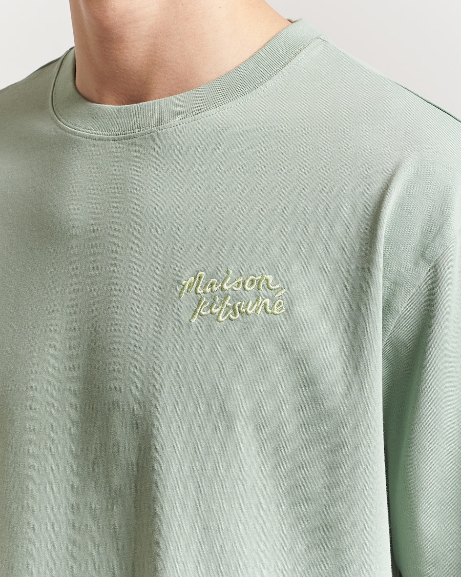 Mies | T-paidat | Maison Kitsuné | Handwriting Embroidery T-Shirt Vert De Gris