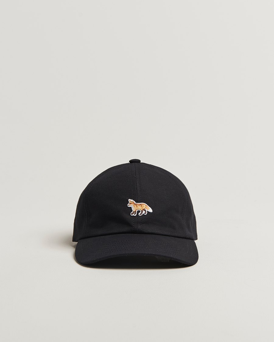 Mies | Maison Kitsuné Baby Fox 6 Panel Cap Black | Maison Kitsuné | Baby Fox 6 Panel Cap Black