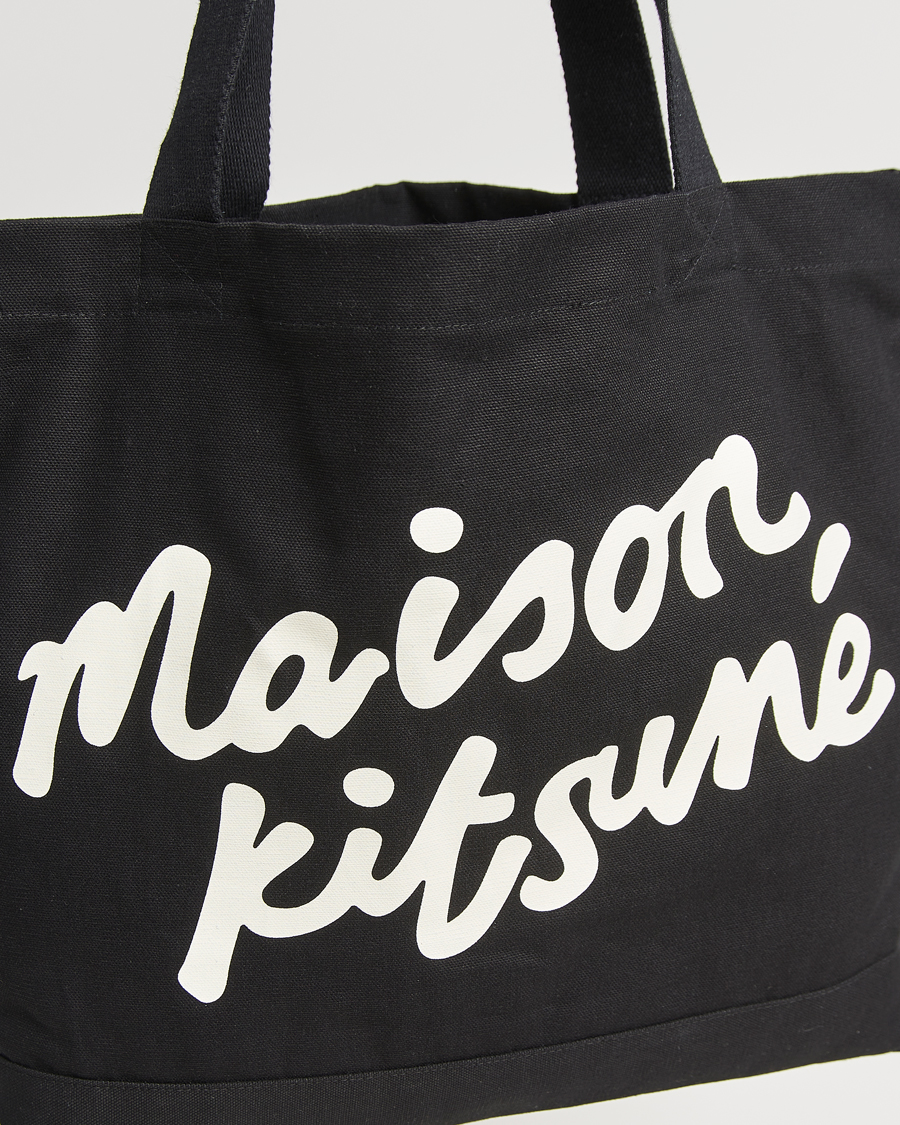 Mies | Maison Kitsuné Handwriting Tote Bag Black | Maison Kitsuné | Handwriting Tote Bag Black