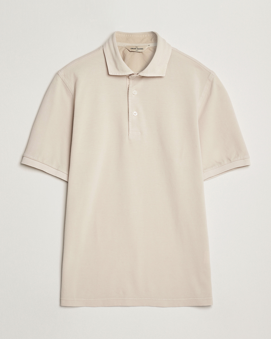 Mies | Pikeet | Gran Sasso | Washed Polo Beige Melange
