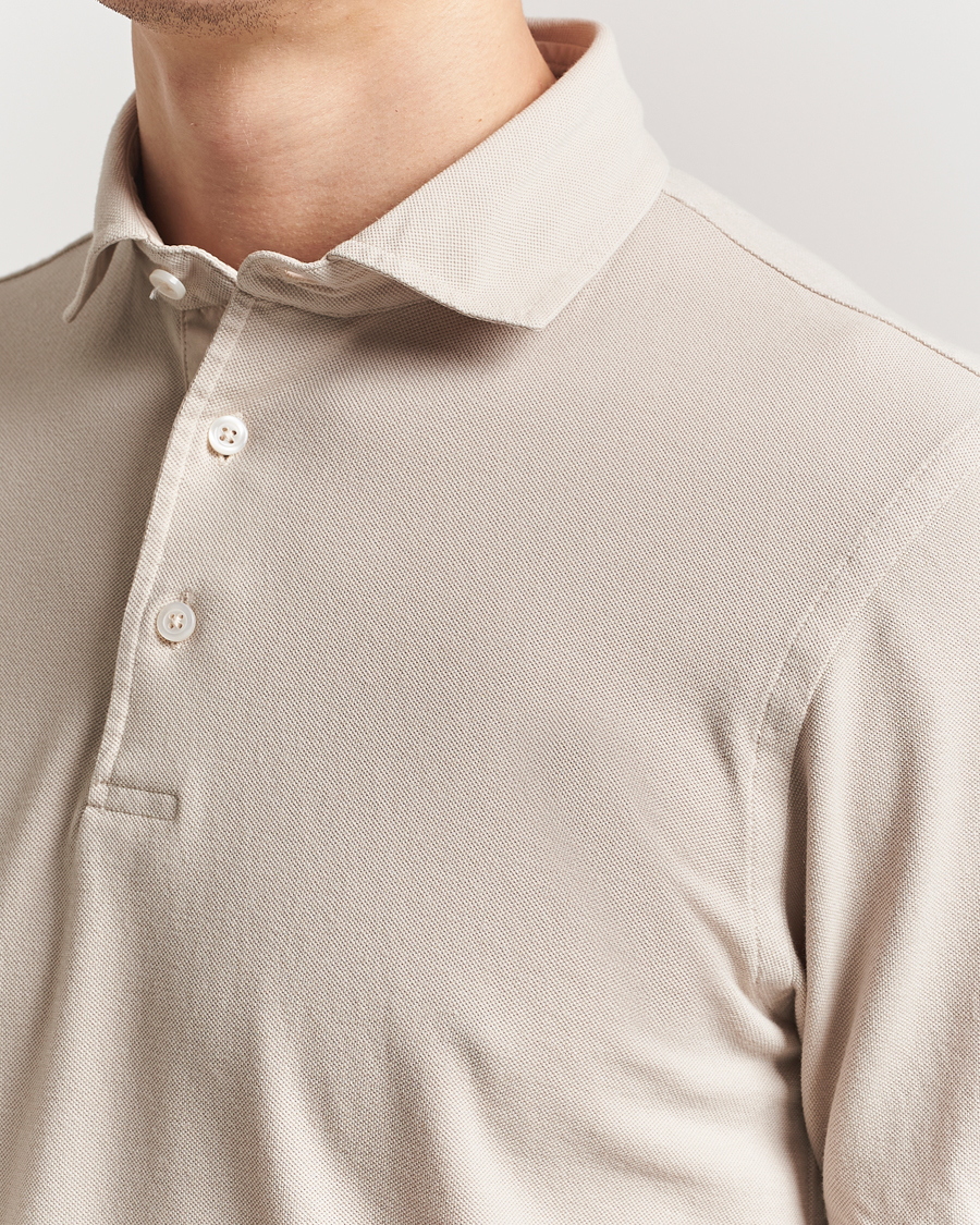Mies | Pikeet | Gran Sasso | Washed Polo Beige Melange