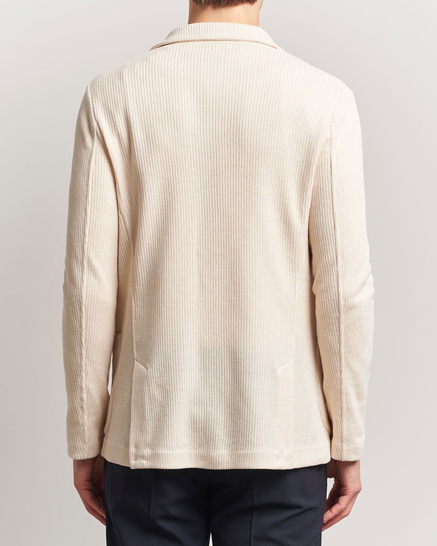 Mies | Pikkutakit | Gran Sasso | Linen/Cotton Knitted Blazer Cream