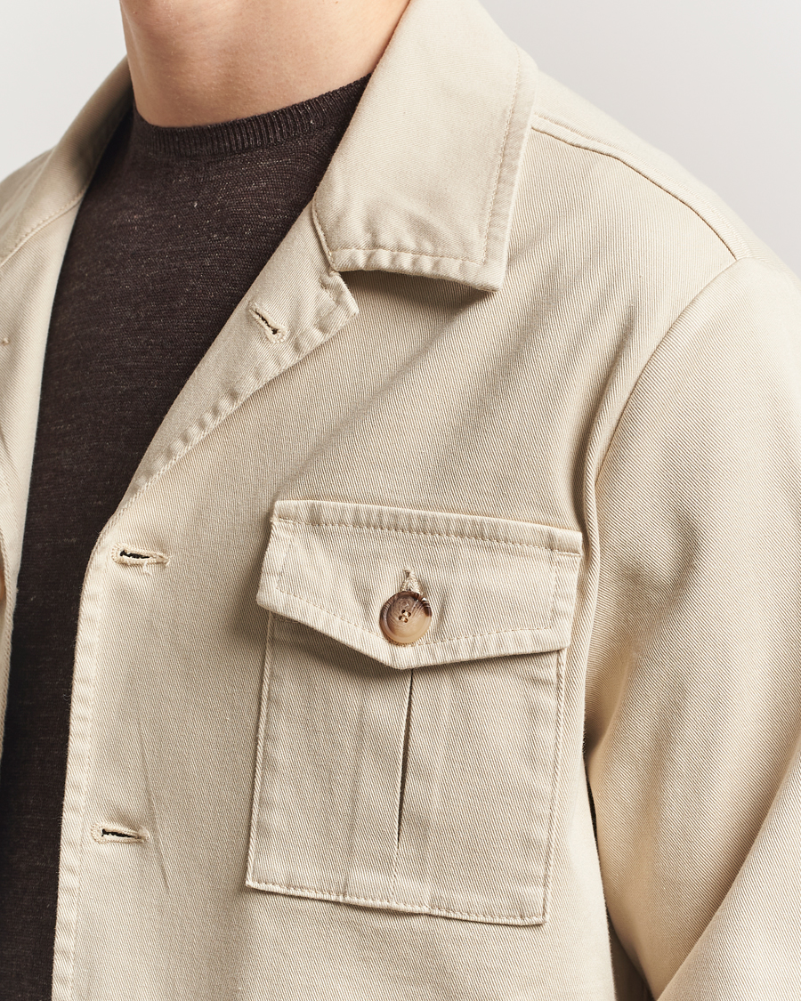 Mies | Takit | Gran Sasso | Cotton Twill Safari Jacket Beige