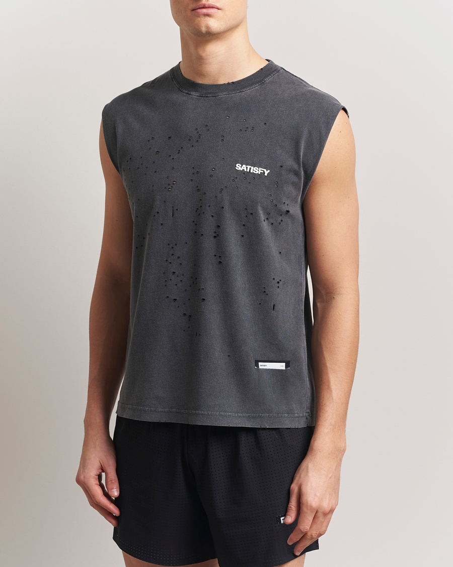 Mies | T-paidat | Satisfy | MothTech Muscle Tee Aged Black