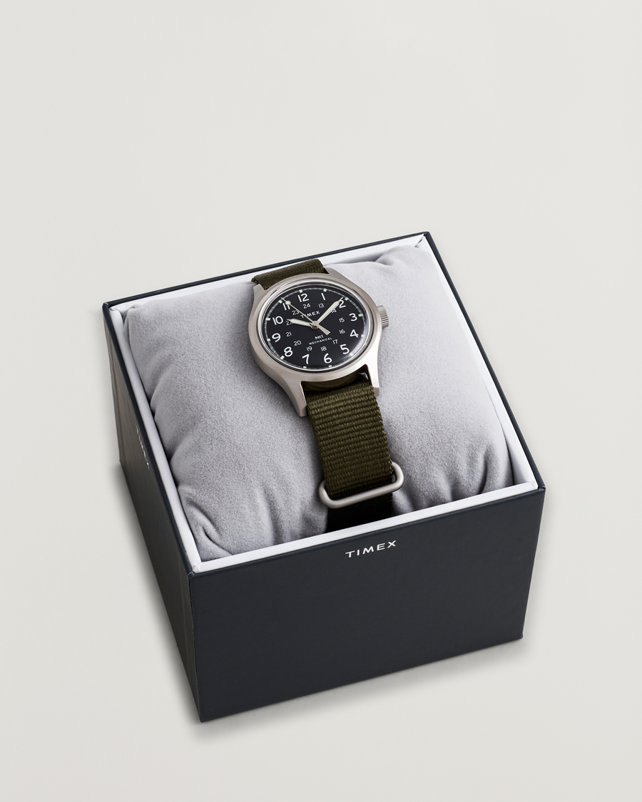 Mies | Timex MK1 Hand Wind 36mm Green Black Dial | Timex | MK1 Hand Wind 36mm Green Black Dial