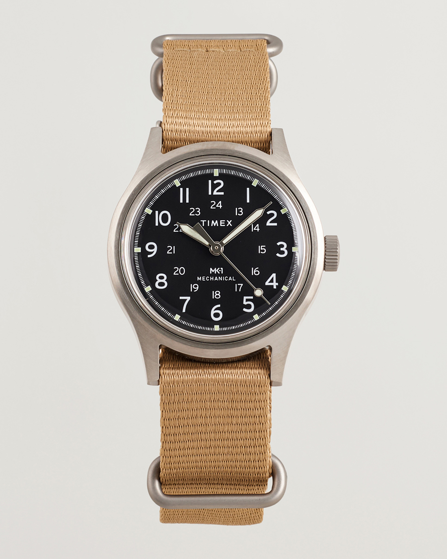 Mies | Timex MK1 Hand Wind 36mm Tan Black Dial | Timex | MK1 Hand Wind 36mm Tan Black Dial