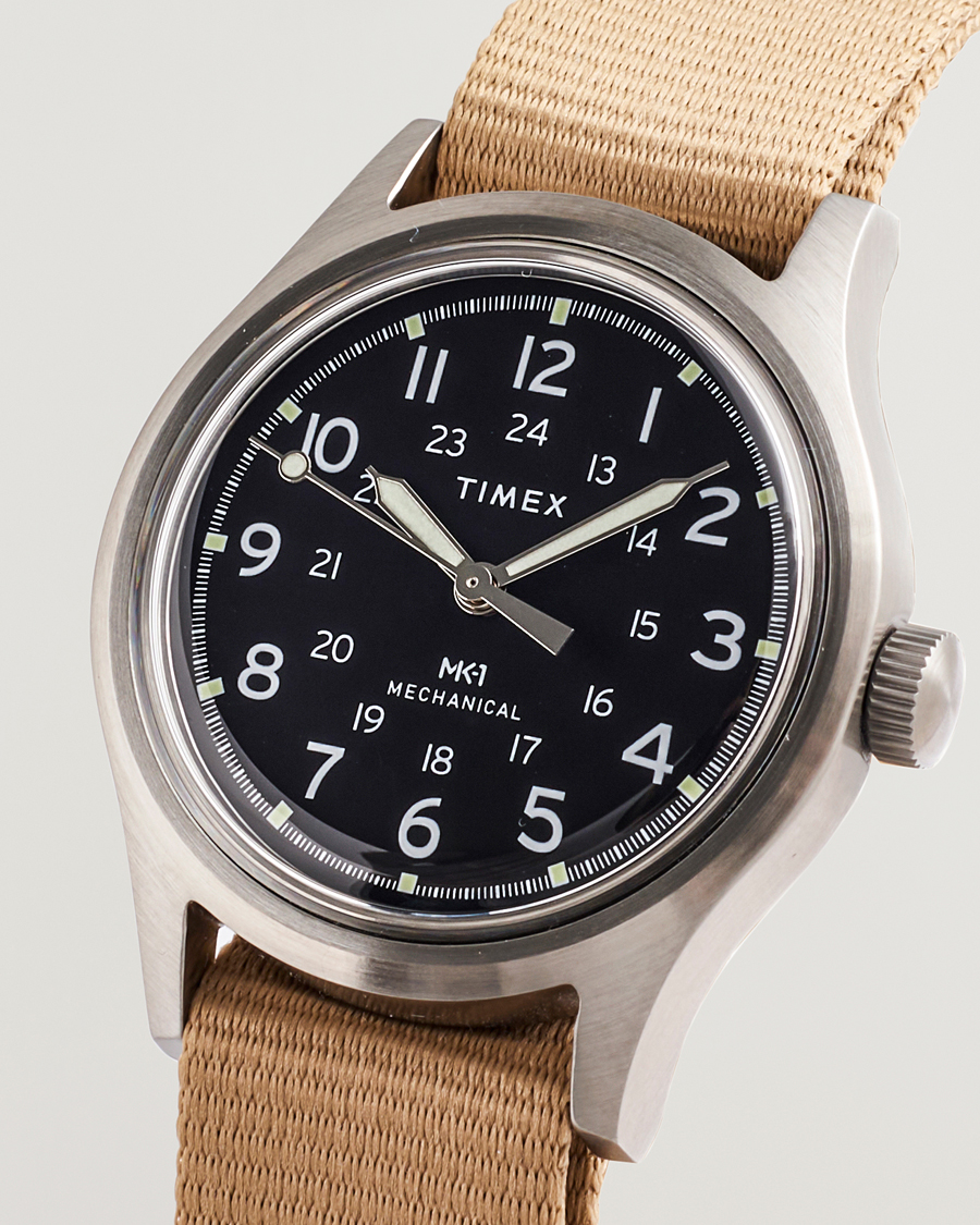 Mies | Timex MK1 Hand Wind 36mm Tan Black Dial | Timex | MK1 Hand Wind 36mm Tan Black Dial