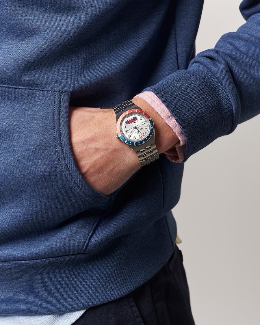 Mies | Timex Timex X Peanuts Q GMT Snoopy 38mm Silver Dial | Timex | X Peanuts Q GMT Snoopy 38mm Silver Dial